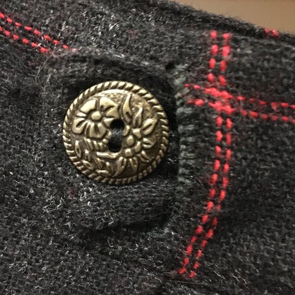 Vintage Fersten Canadian Plaid Pleated Witchy Wool Blend Skirt - Picture 6 of 16